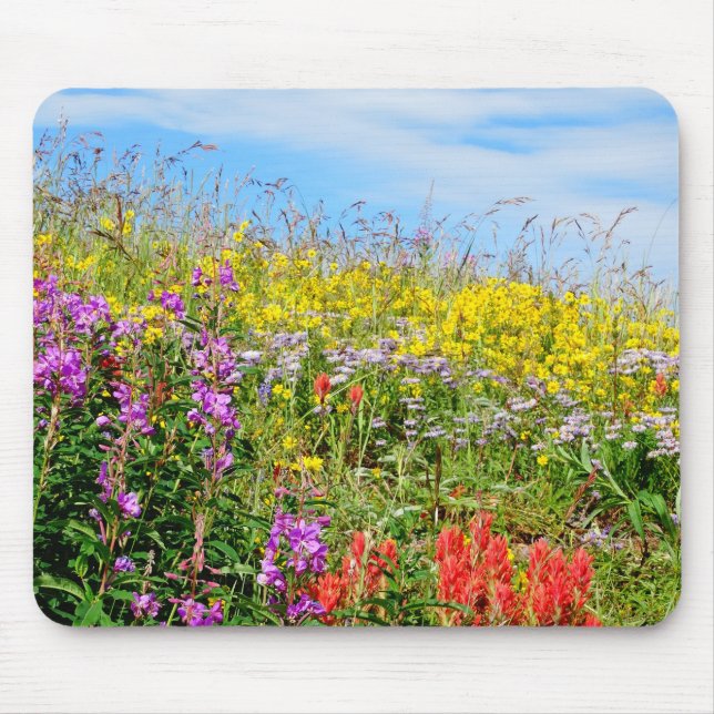Rocky Mountains-Wildblumen Mousepad (Vorne)