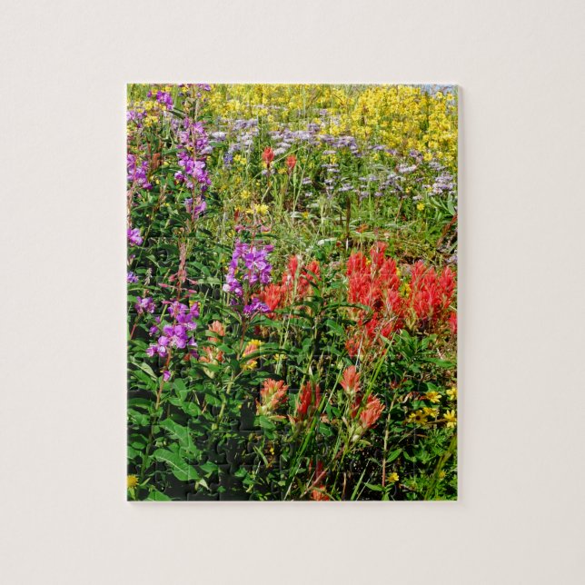 Rocky Mountains-Wildblumen Puzzle (Vertikal)