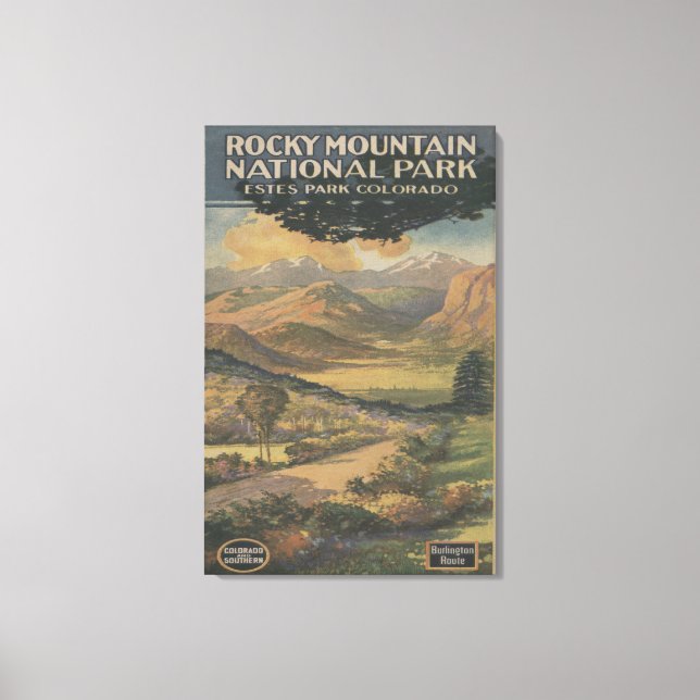Rocky Mt. Nat'l Park Brochure # 1 Leinwanddruck (Vorderseite)