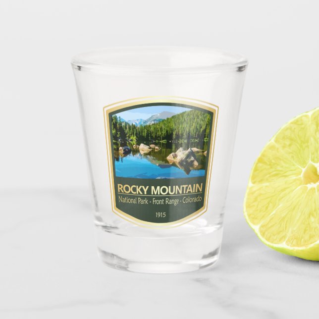 Rocky Mtn NP (PF1) Schnapsglas (Vorderseite)