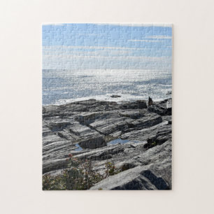 Rocky New England Coastline Maine Beach Foto Puzzle