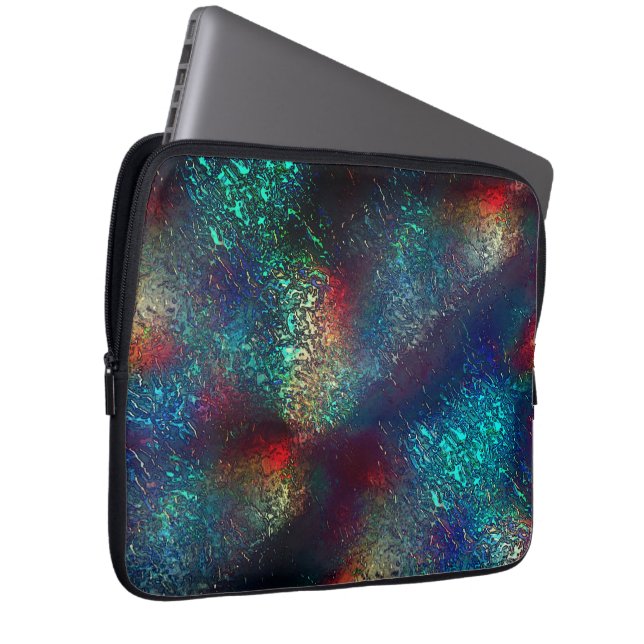 Rocky- oder Aluminiumfolie unter blauem und rotem  Laptopschutzhülle (Vorne Rechts)