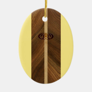 Rocky Point Hawaiian Imitats Surfboard Keramik Ornament