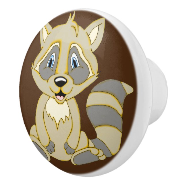 Rocky Raccoon Keramik Knobs Keramikknauf (Rechts)