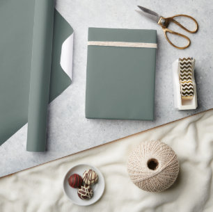 Rocky River Deep Green Solid Color Geschenkpapier