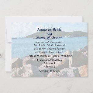 Rocky Shore St. Thomas Wedding Products Einladung