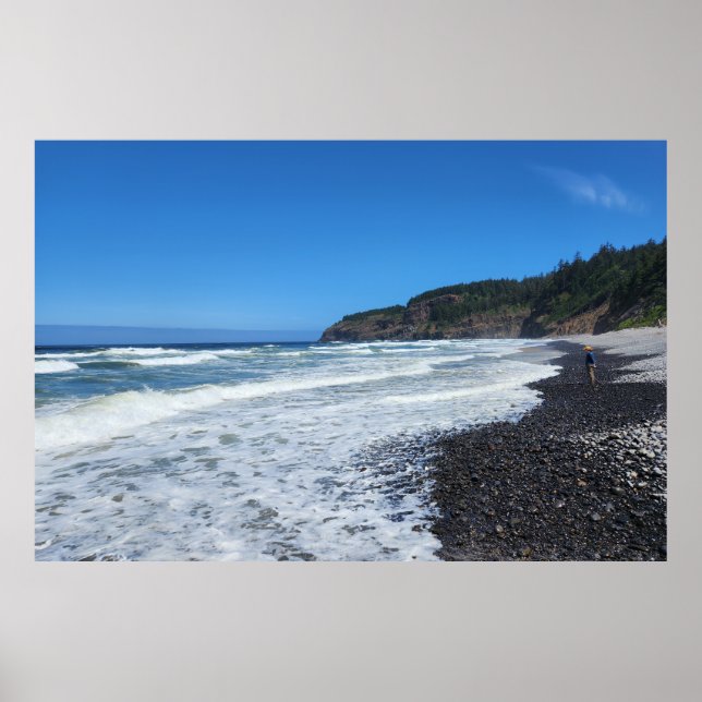 Rocky-shore-Wellen Poster (Vorne)