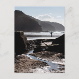 Rocky Silhouetten in Perranporth Postkarte