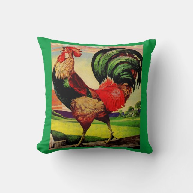 Rocky the Handsome Rooster Kissen (Vorderseite)