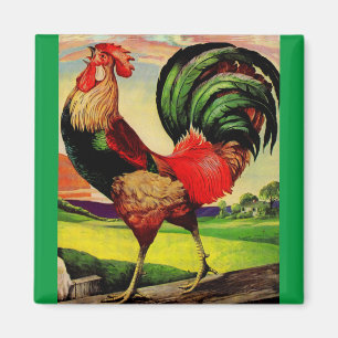 Rocky the Handsome Rooster Magnet