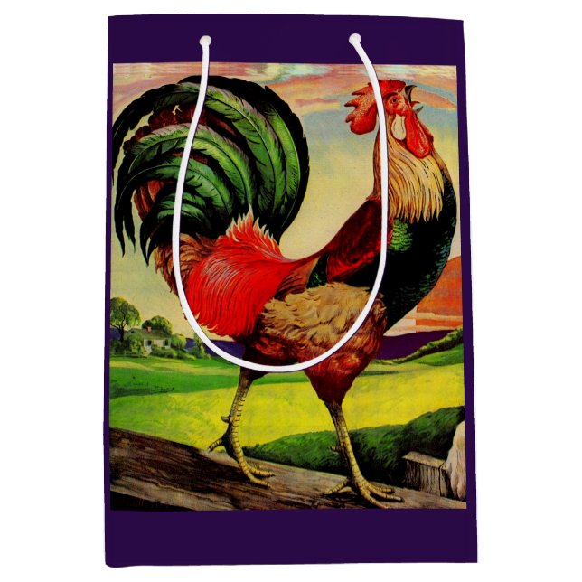 Rocky the Handsome Rooster Mittlere Geschenktüte (Vorderseite)