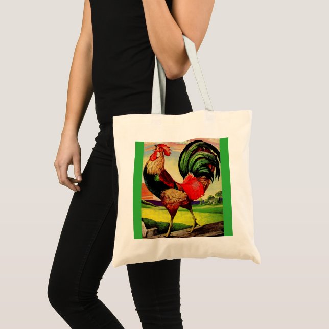 Rocky the Handsome Rooster Tragetasche (Vorderseite (Produkt))