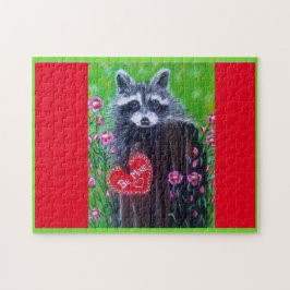 Rocky the Raccoon Papier Valentine Puzzle