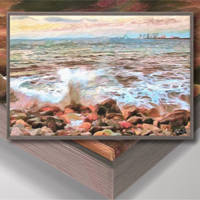 Rocky Waves 0742 Kunst Leinwanddruck (Von Creator hochgeladen)
