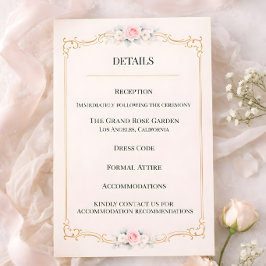 Rococo Blush Wedding Begleitkarte