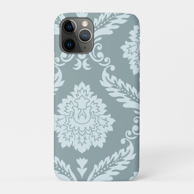 Rococo Damask Art I Duck Egg Blue+Teal Case-Mate iPhone Hülle (Rückseite)