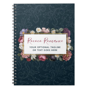 Rococo-Damask & Elegante Florale Vintage Feminine Notizblock