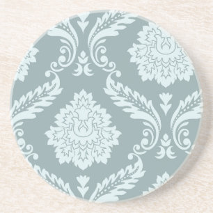 Rococo-Damask-Kunst I Entengrün+Türkis Getränkeuntersetzer