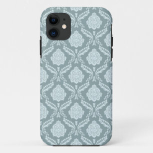 Rococo-Damask-Wiederholungsmuster Entengrüne+Türki Case-Mate iPhone Hülle