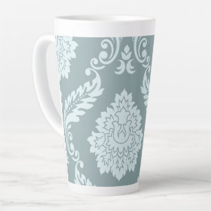Rococo Damast Kunst I Enteneiblau+Türkis Milchtasse