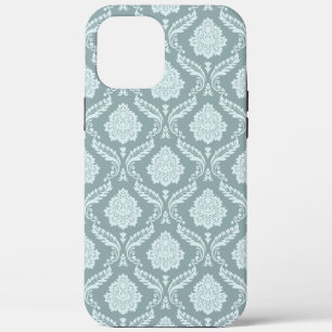 Rococo Damast-Wiederholungsmuster Entengrün+Türkis Case-Mate iPhone Hülle