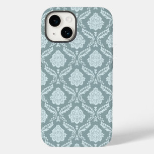 Rococo Damast-Wiederholungsmuster Entengrüne+Türki Case-Mate iPhone 14 Hülle