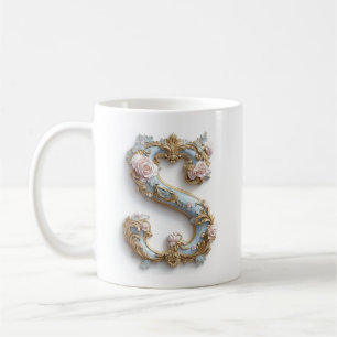 Rococo Initial 'S' Tasse für eine Kaffeeprinzessin
