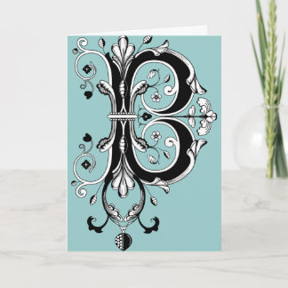 Rococo-Monogramm Buchstabe B