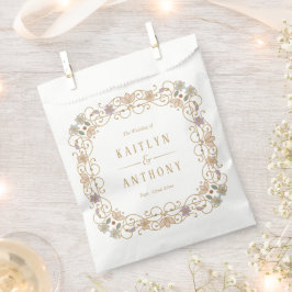 Rococo Revival Elegant Vintage Floral Wedding Geschenktütchen