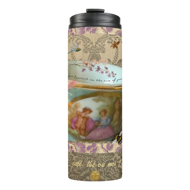 Rococo Romantic Gift Thermal Tumbler Thermosbecher (Vorderseite)