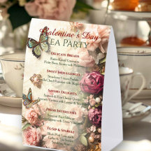 Rococo-Schmetterlingsgarten Galentine-Teeparty-Men
