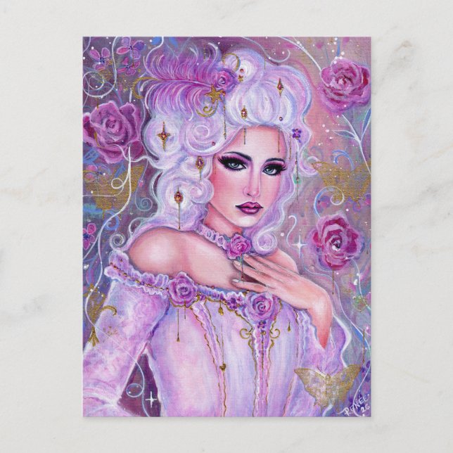 Rococo valentine fantasy art by Renee Lavoie Postkarte (Vorderseite)