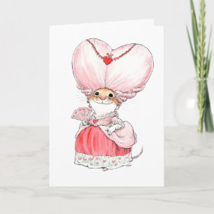 Rococo Valentinsmaus-Karte Karte