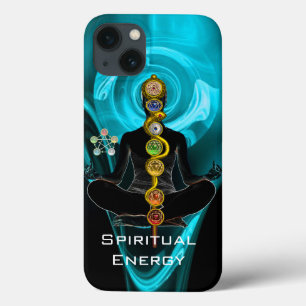 ROD ASCLEPIUS,7 CHAKRAS YOGA LOTUS POSE Blau Case-Mate iPhone Hülle