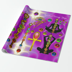 ROD ASCLEPIUS,7 CHAKRAS YOGA LOTUS POSE,Horus Auge Geschenkpapier