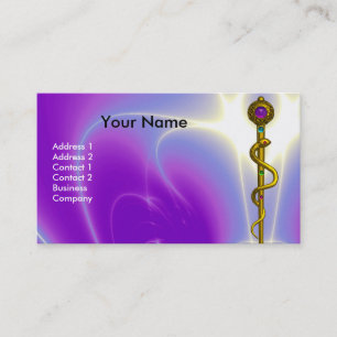 ROD ASCLEPIUS MEDICAL HEALTCARE Monogram Violet Visitenkarte