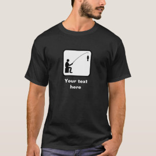 Rod Fishing Angler Graphic - Hinzufügen Ihres Text T-Shirt