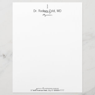 Rod von Asclepius [medizinisches Symbol] Briefkopf