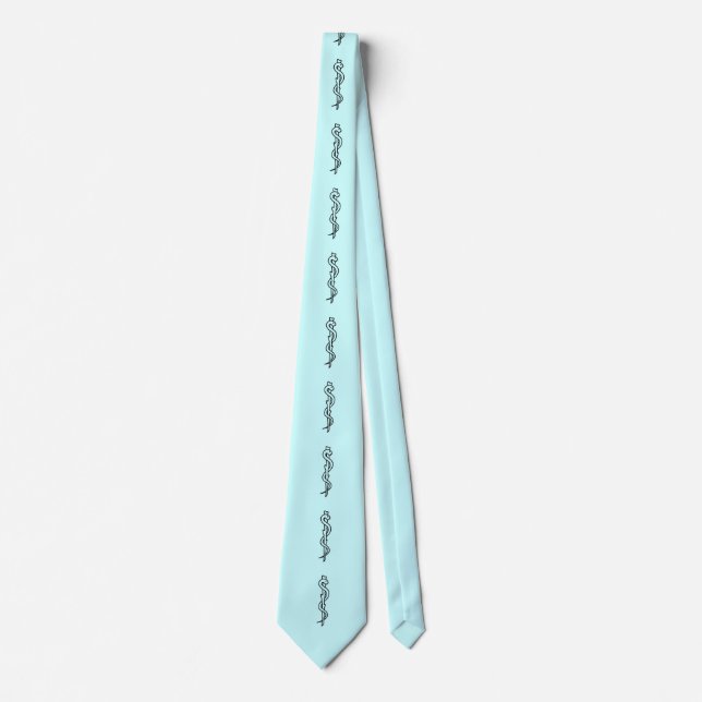 Rod von Asclepius [medizinisches Symbol] Krawatte (Vorderseite)