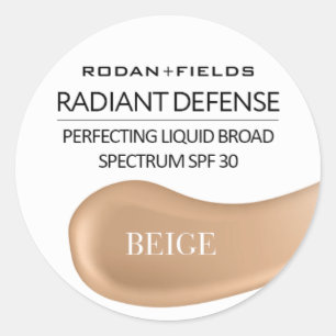 Rodan und Beige der Feld-leuchtende Runder Aufkleber