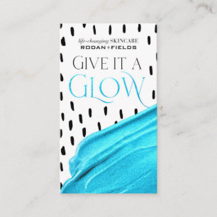 Rodan und Feld-Minigesichtsbehandlung, geben ihm Visitenkarte