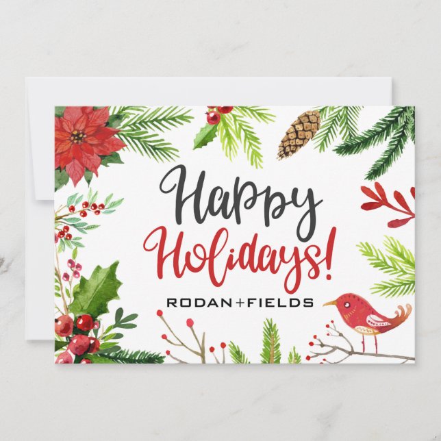 Rodan und Fields Happy Holidays Cards Feiertagskarte (Vorderseite)