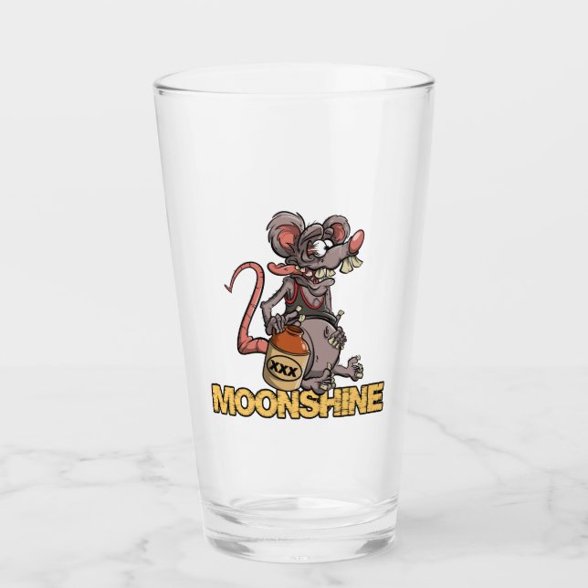 Roddy Ratten-Fink-Art Moonshine Cartoon #2 Glas (Vorderseite)