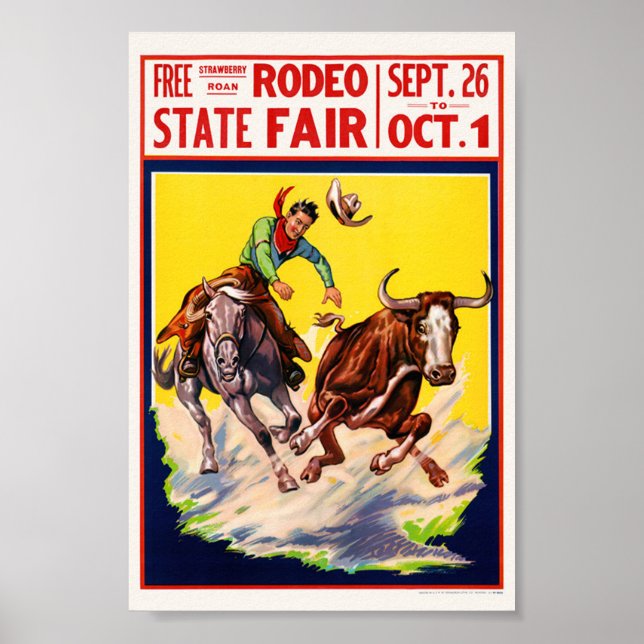 Rodea Staat Fair USA Vintage Poster restauriert 19 (Vorne)