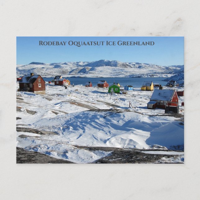 Rodebay Oqatsut Grönland Postkarte (Vorderseite)