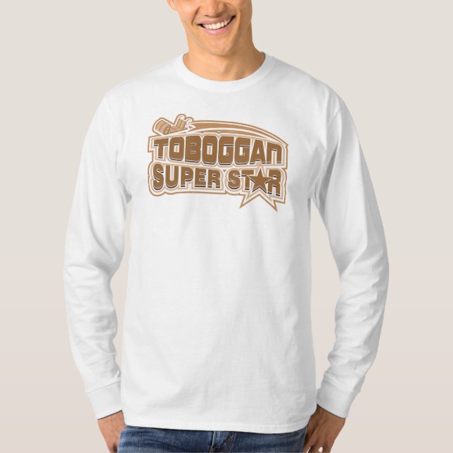 Rodelbahn Superstar Winter Sports Novelty T-Shirt (Vorderseite)