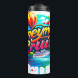 Rodelfahrt Tropical Honeymoon Thermosbecher<br><div class="desc">Feiern Sie die Liebe am Meer mit diesem Aquarell Honeymoon Cruise-Trommel! Mit einem Kreuzfahrtschiff und tropischen Flößen ist es perfekt für frisch verheiratete Segelfreunde.</div>