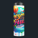 Rodelfahrt Tropical Honeymoon Thermosbecher<br><div class="desc">Feiern Sie die Liebe am Meer mit diesem Aquarell Honeymoon Cruise-Trommel! Mit einem Kreuzfahrtschiff und tropischen Flößen ist es perfekt für frisch verheiratete Segelfreunde.</div>