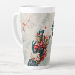 "Rodeln", Chromolithographie, Louis Prang & Co. Milchtasse