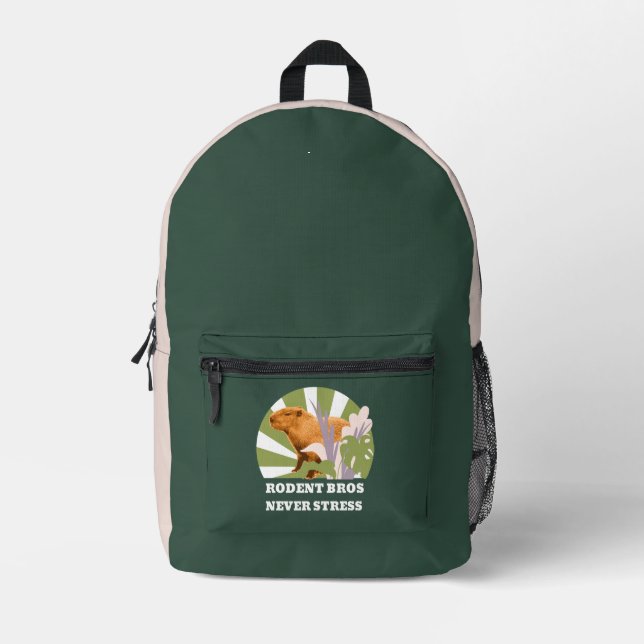 Rodent Bros Stress Capybara Bedruckter Rucksack (Vorderseite)
